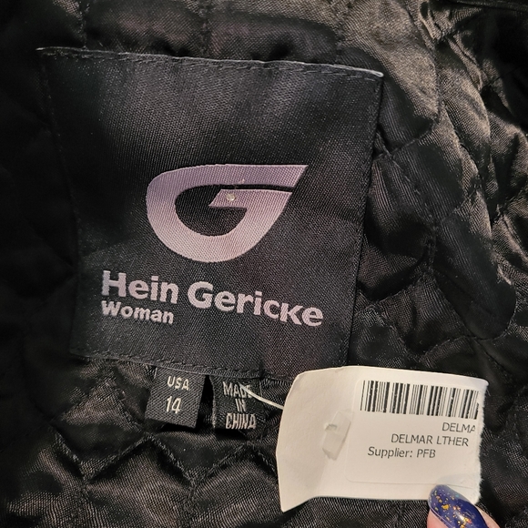 Hein Gericke Leather Motorcycle Jacket Red Black Protective Women's 14 / XL - Picture 6 of 11